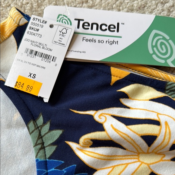 NEW Lands' End Women's Cotton Modal Sleeveless Tie Waist Maxi Dress - Picture 6 of 13